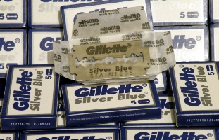 *Seconds* Gillette Silver Blue Stainless Double Edge Razor Blades