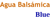 Agua Balsámica  Blue