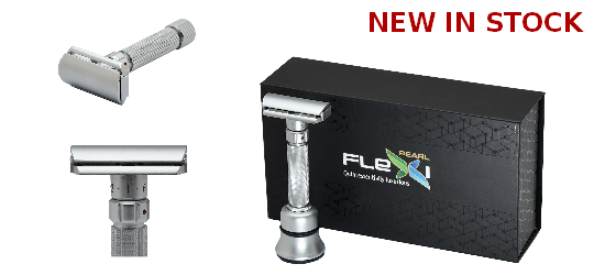Pearl FLEXI Adjustable Safey Razor - CNC Milled, Triple Plated Brass