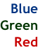 Blue Green Red