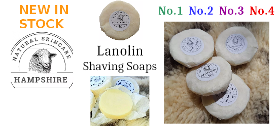 Natural Skincare Hampshire Lanolin Shaving Soaps 1, 2 ,3 &amp; 4